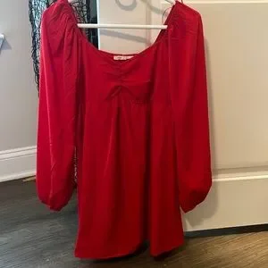 Francesca's Collections | Dresses | Red Holiday Mini Dress | Poshmark
